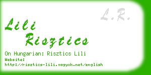 lili risztics business card